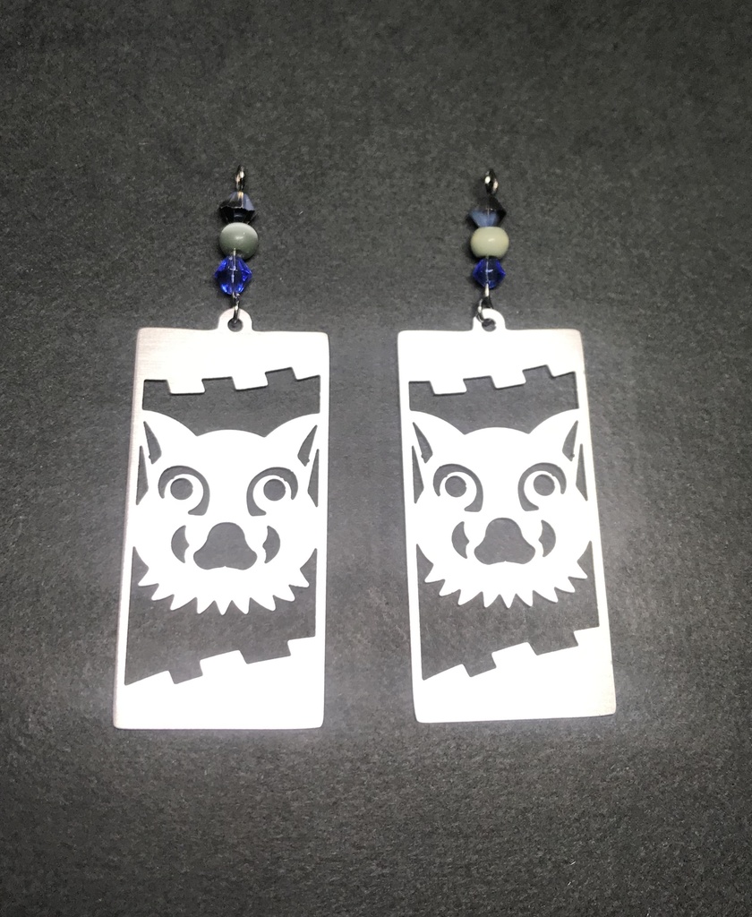 【嘴平 伊之助】イメージピアスorイヤリング ポストカード付き!