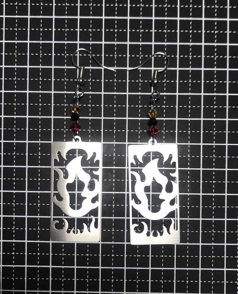 【煉獄 杏寿郎】イメージピアスorイヤリング ポストカード付き!