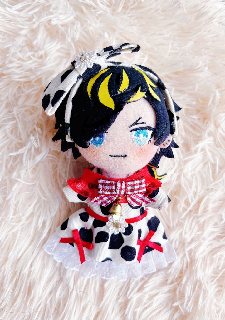 牛さん柄ワンピース&カチューシャセット