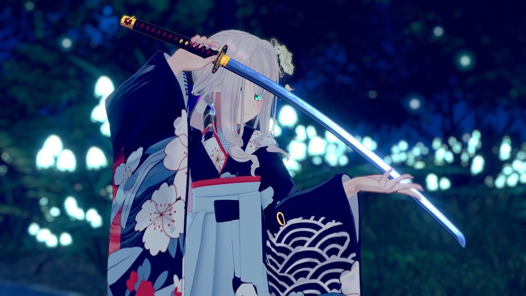 古刀 六葉 -抜刀納刀ギミック・Particle付き-