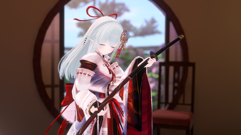 古刀 六葉 -抜刀納刀ギミック・Particle付き-