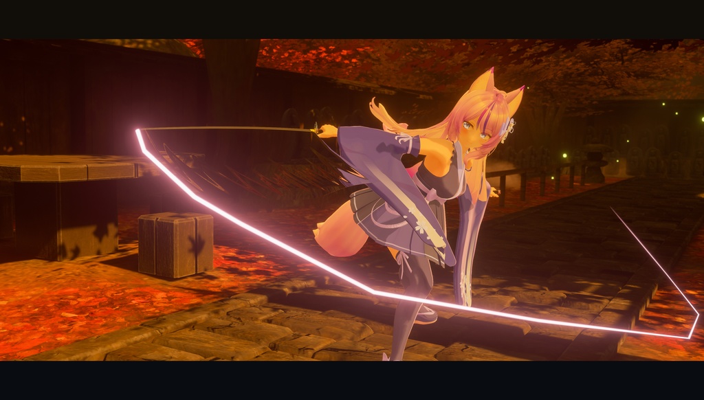 古刀 六葉 -抜刀納刀ギミック・Particle付き-