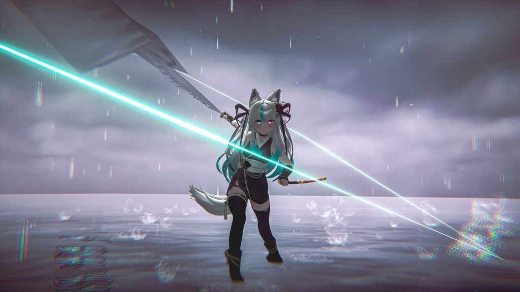 古刀 六葉 -抜刀納刀ギミック・Particle付き-