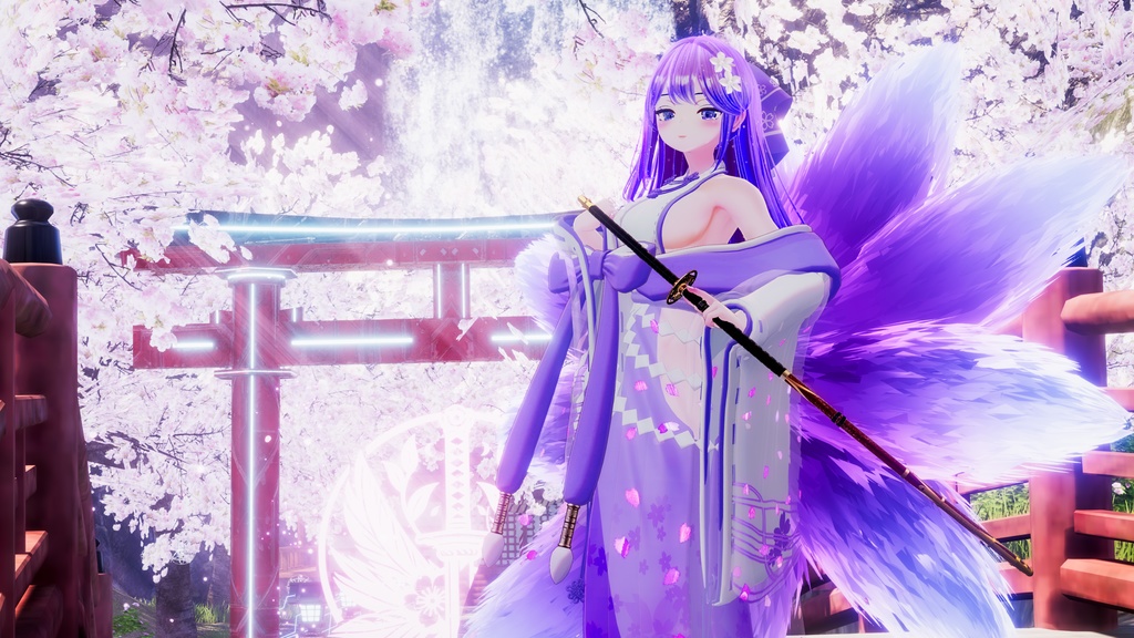 古刀 六葉 -抜刀納刀ギミック・Particle付き-