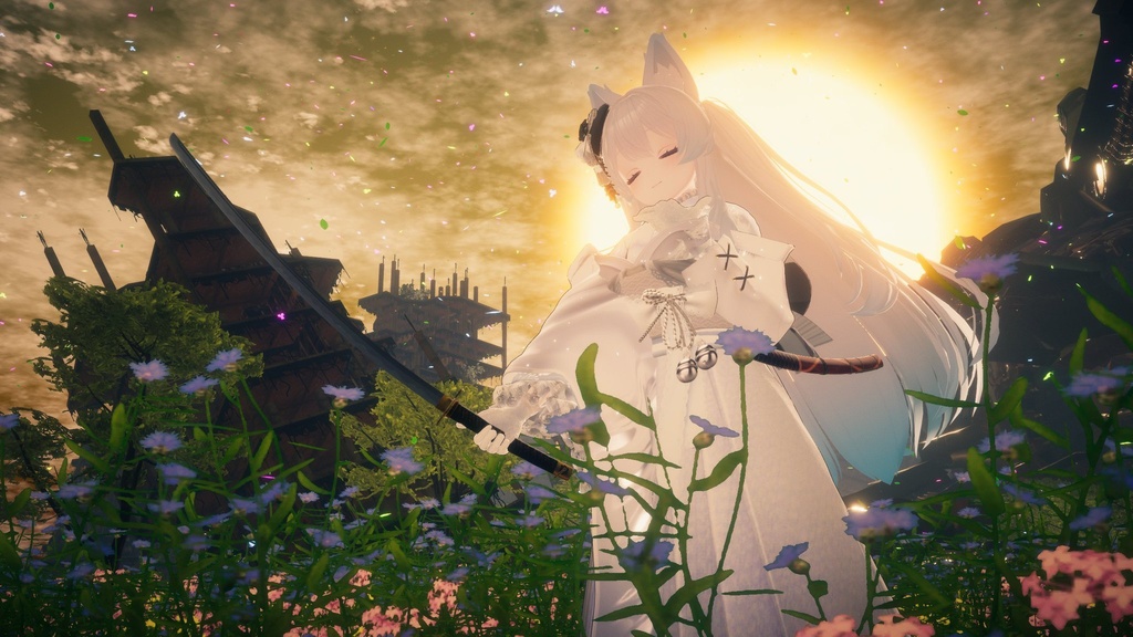 古刀 六葉 -抜刀納刀ギミック・Particle付き-