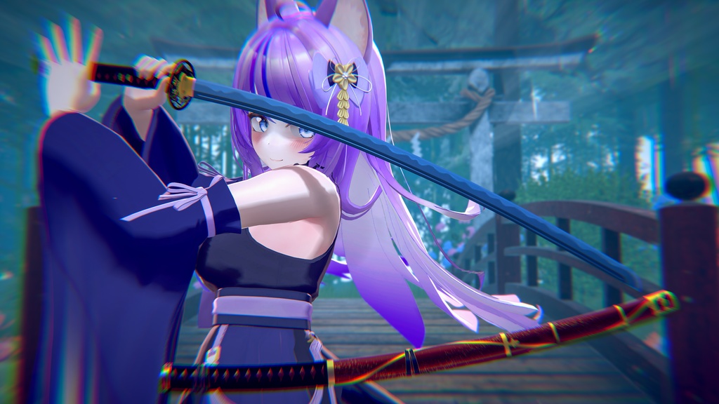 古刀 六葉 -抜刀納刀ギミック・Particle付き-