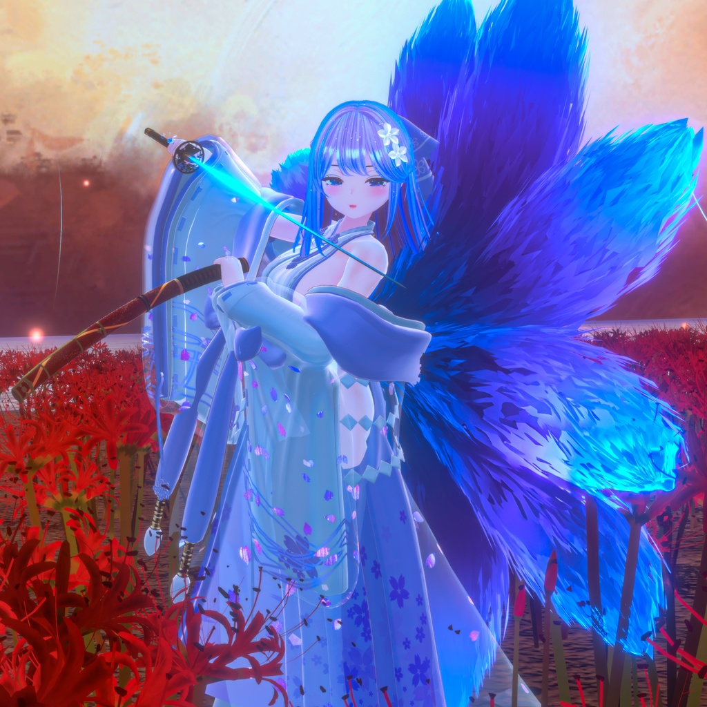 古刀 六葉 -抜刀納刀ギミック・Particle付き-