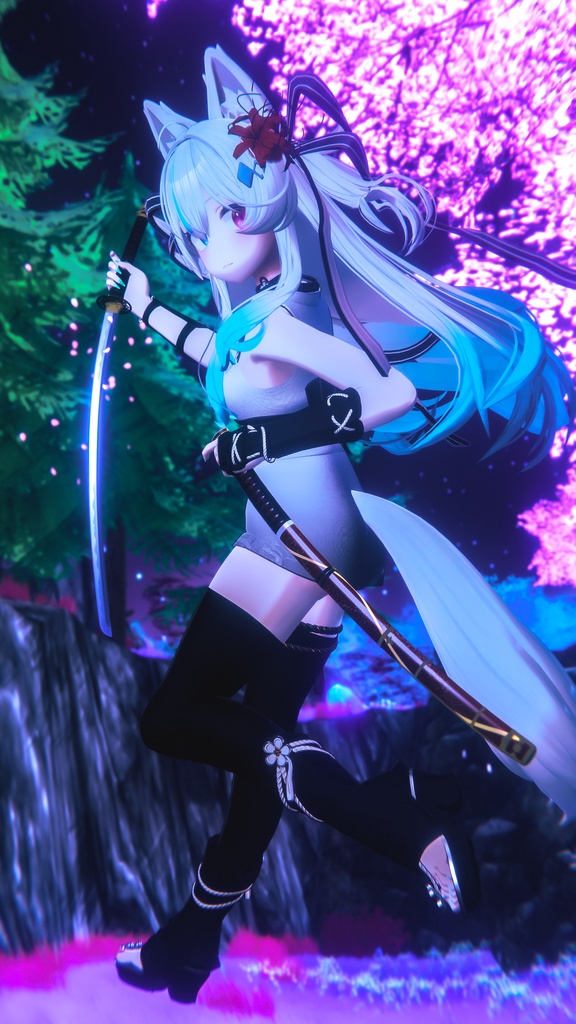 古刀 六葉 -抜刀納刀ギミック・Particle付き-