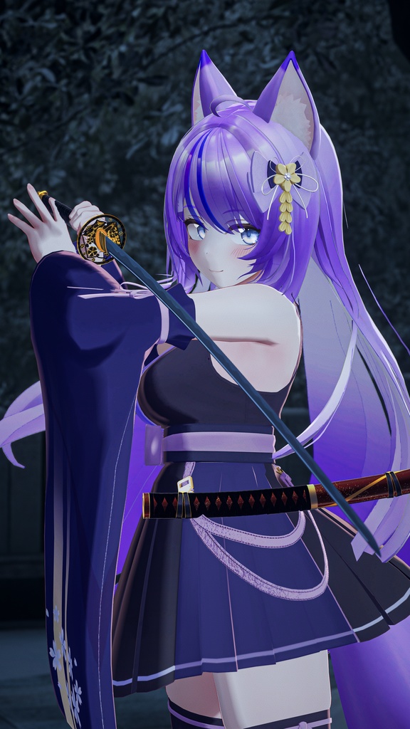 古刀 六葉 -抜刀納刀ギミック・Particle付き-