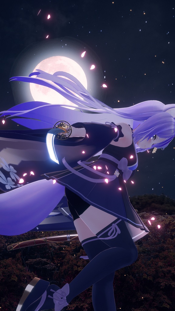 古刀 六葉 -抜刀納刀ギミック・Particle付き-