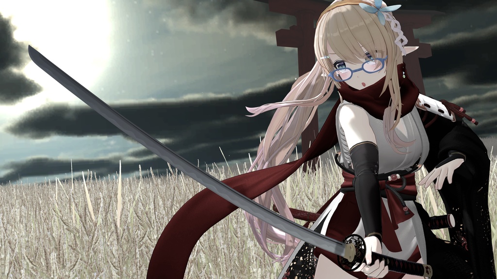 古刀 六葉 -抜刀納刀ギミック・Particle付き-