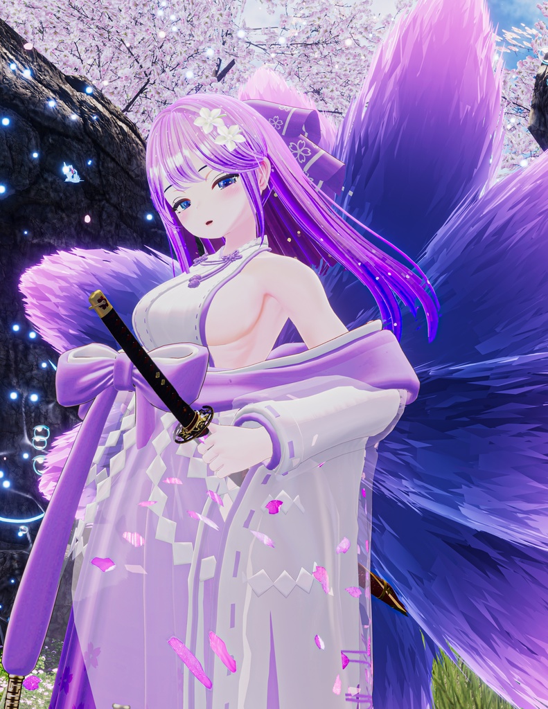 古刀 六葉 -抜刀納刀ギミック・Particle付き-