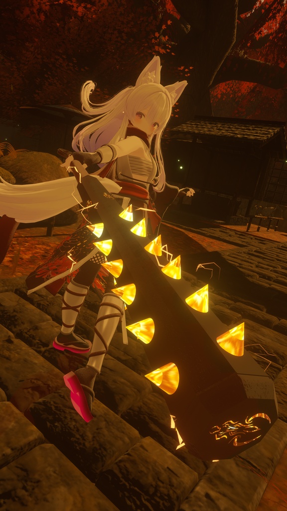 雷砕棒 -変形・可動ギミック・Particle付き-