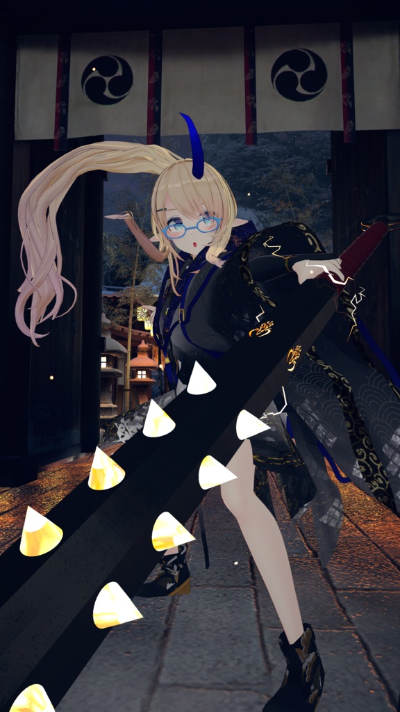 雷砕棒 -変形・可動ギミック・Particle付き-