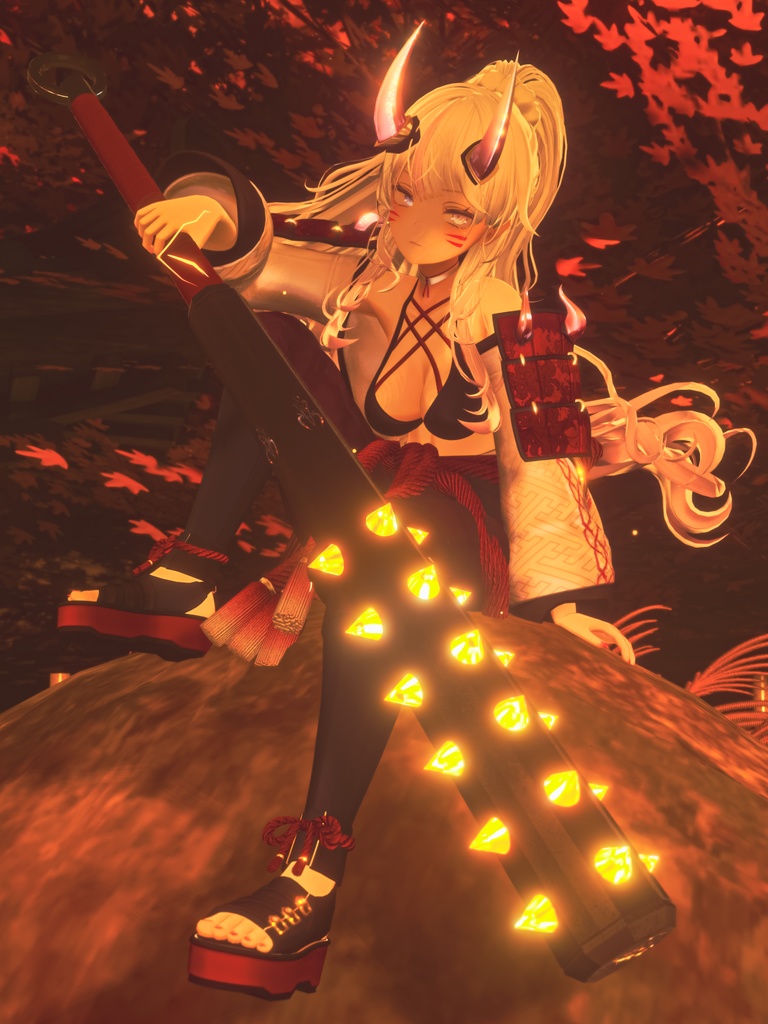 雷砕棒 -変形・可動ギミック・Particle付き-