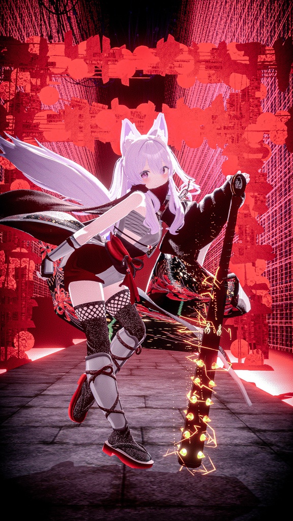 雷砕棒 -変形・可動ギミック・Particle付き-