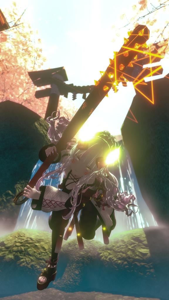 雷砕棒 -変形・可動ギミック・Particle付き-