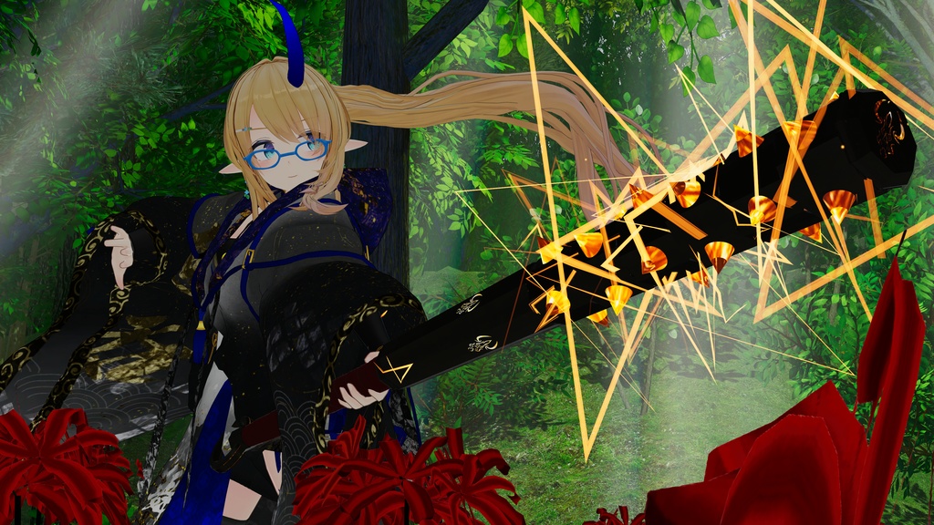 雷砕棒 -変形・可動ギミック・Particle付き-