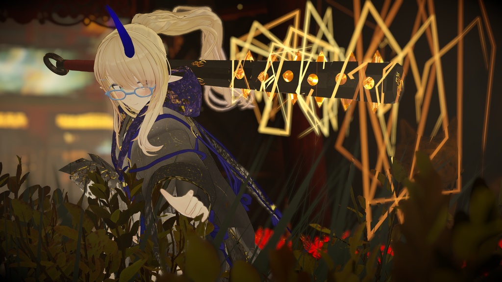 雷砕棒 -変形・可動ギミック・Particle付き-