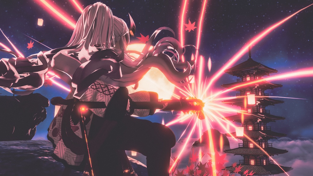 雷砕棒 -変形・可動ギミック・Particle付き-