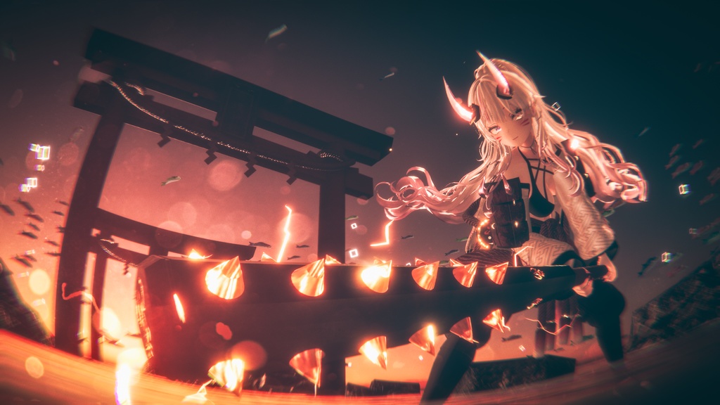 雷砕棒 -変形・可動ギミック・Particle付き-