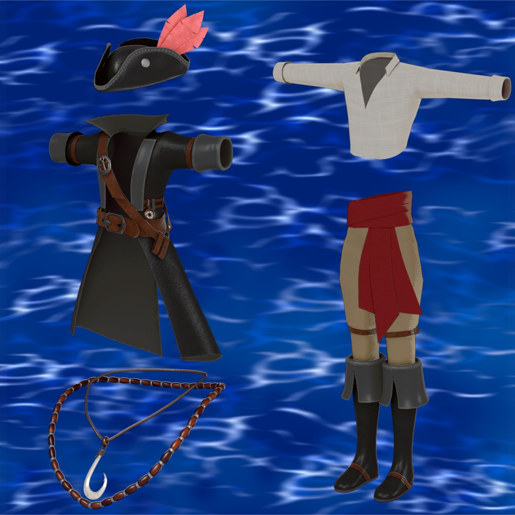 荒波の海賊 衣装&武器セット -Roughsea Pirate-