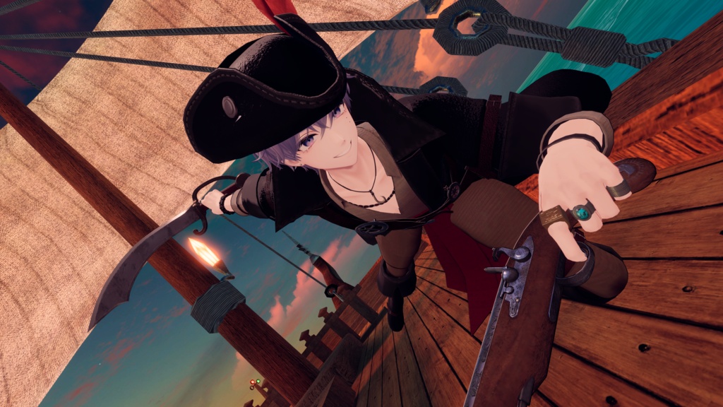 荒波の海賊 衣装&武器セット -Roughsea Pirate-