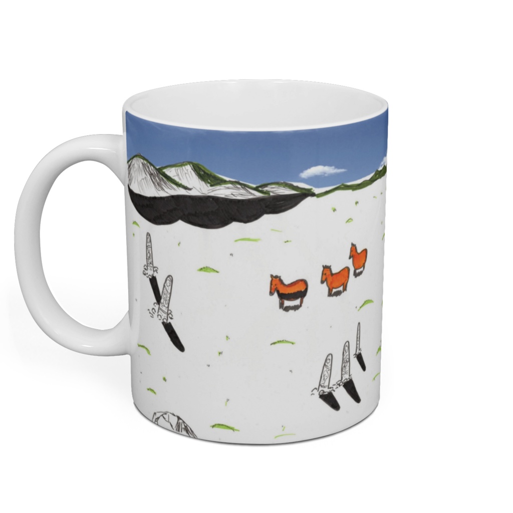 モンゴルの風景のマグカップ