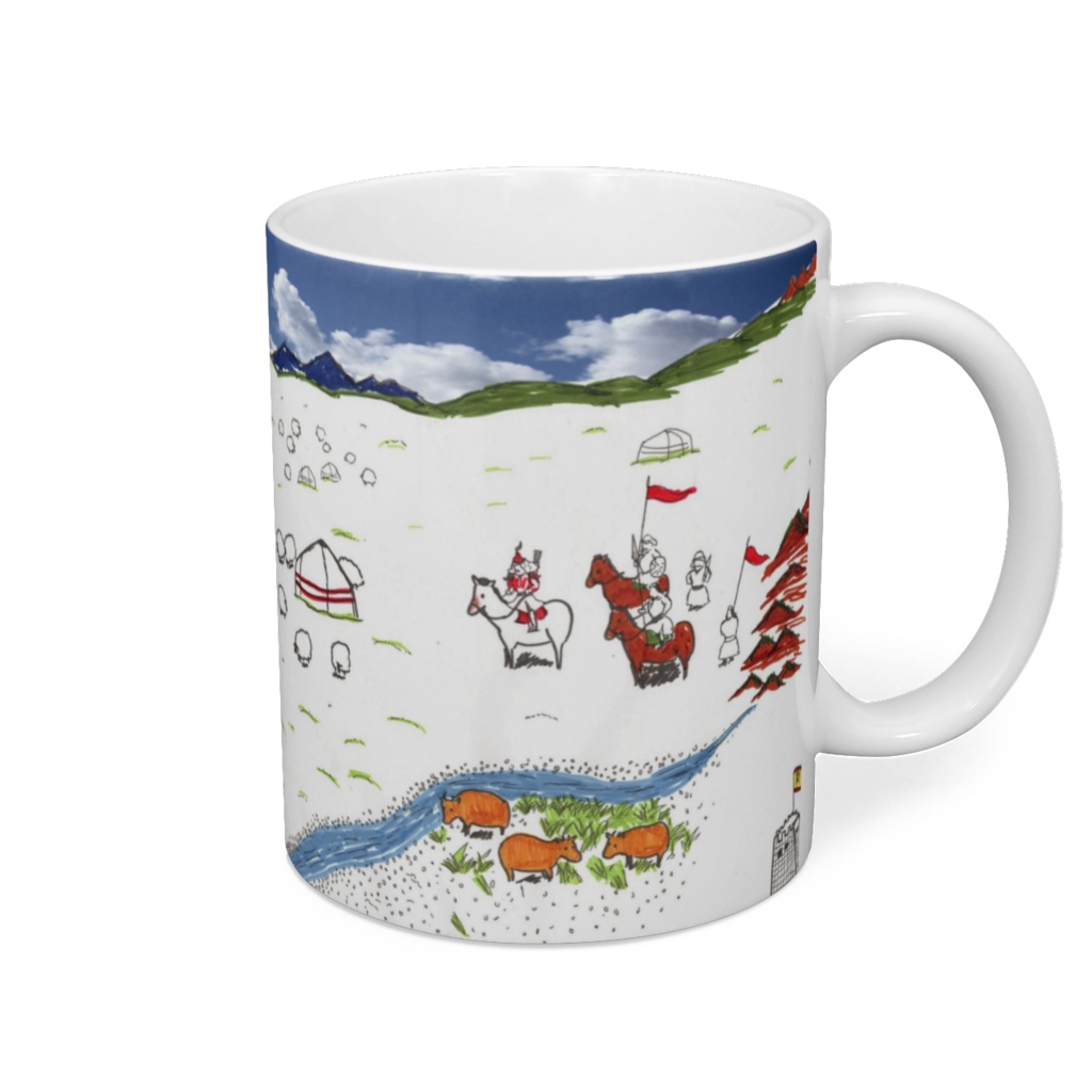 モンゴルの風景のマグカップ