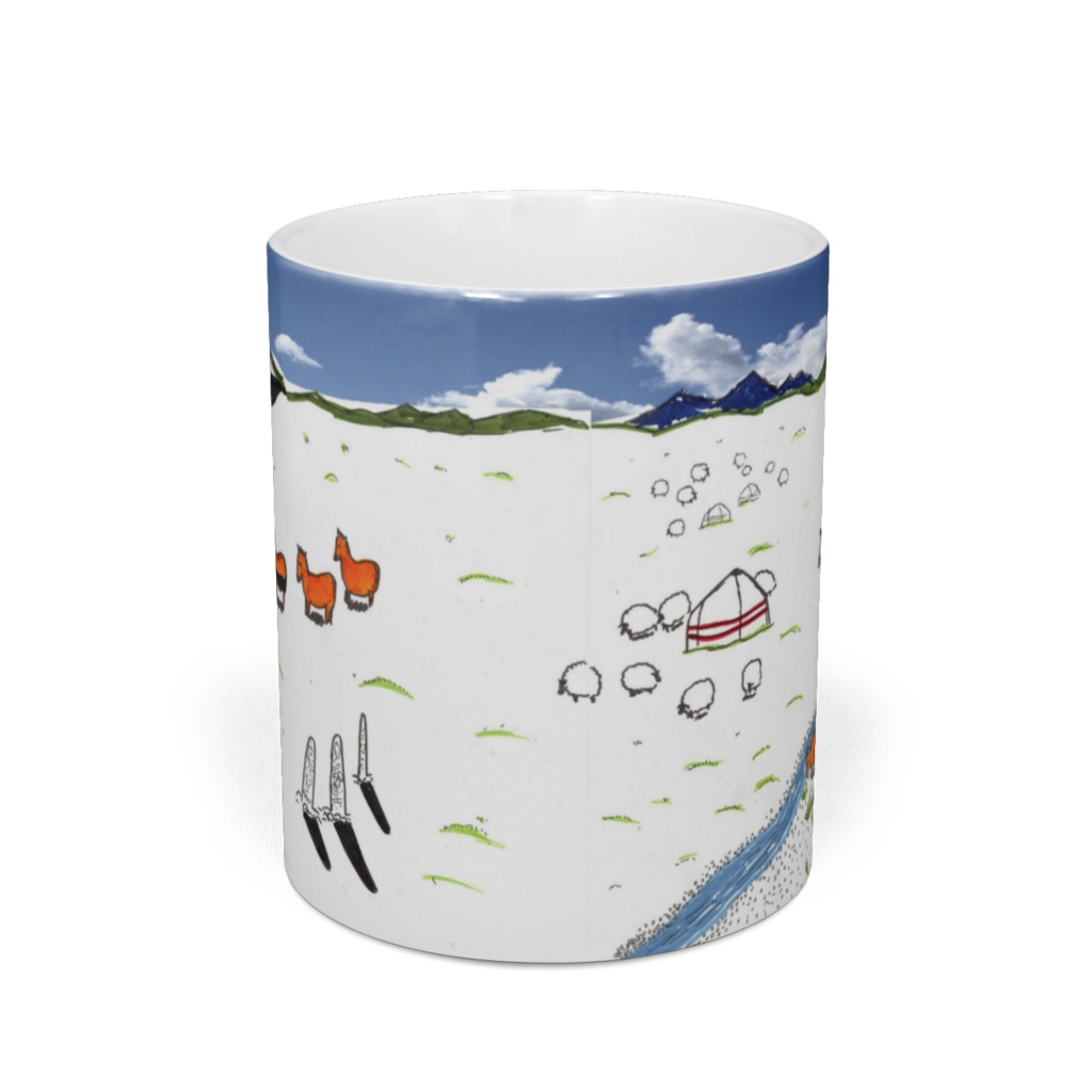 モンゴルの風景のマグカップ