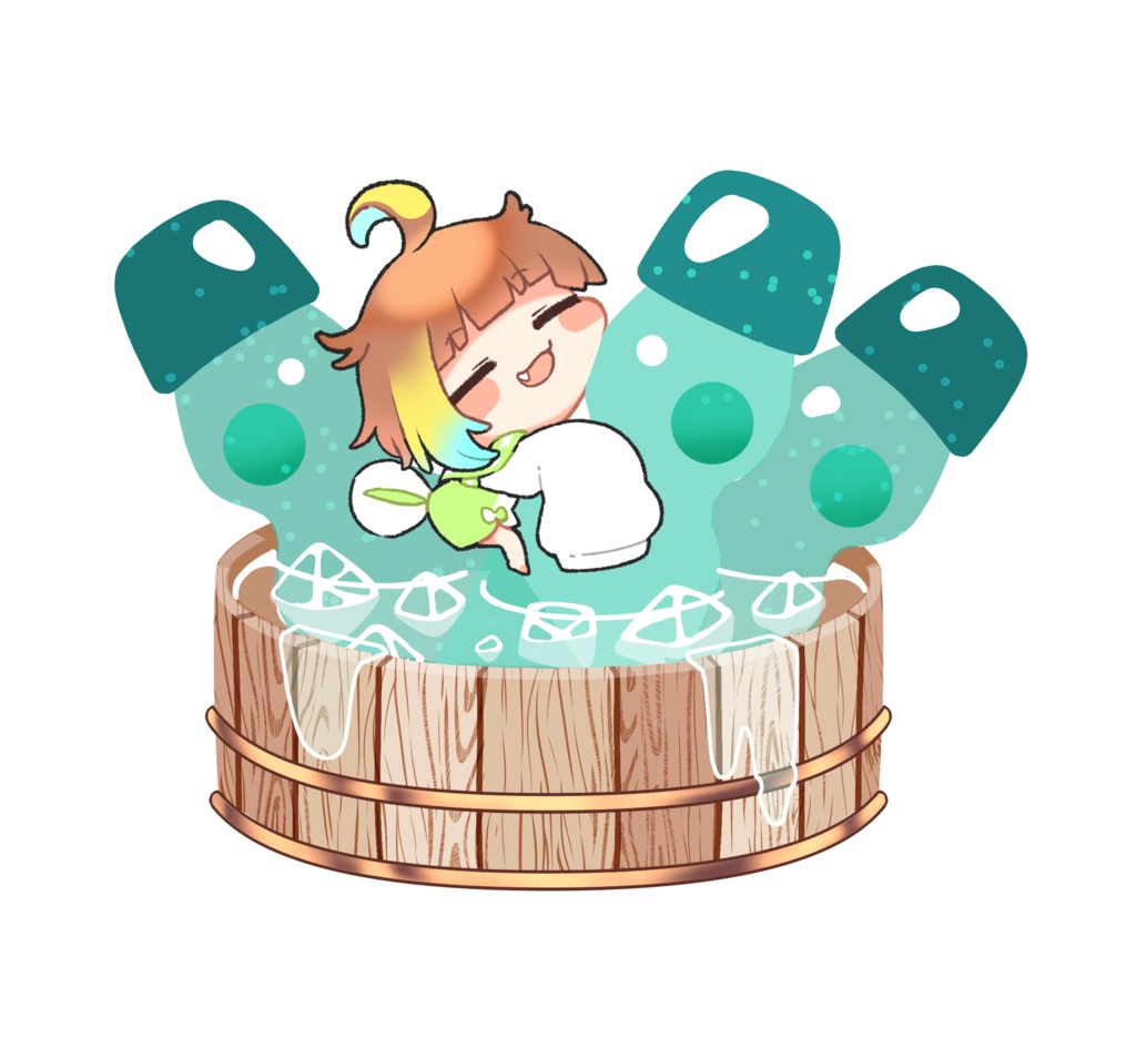 【※受注生産限定】しゅわしゅわケロ!【アクリルキーホルダー】