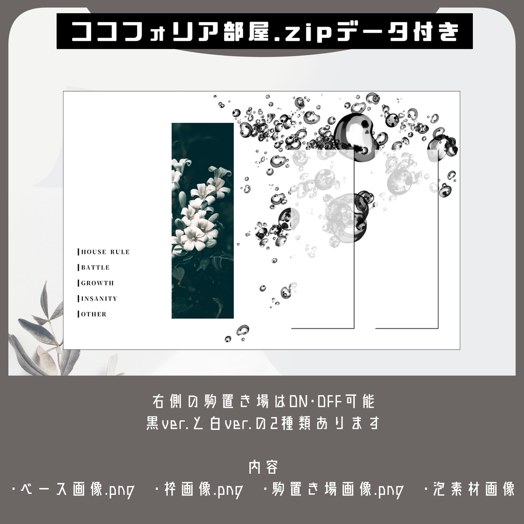 【TRPG】置くだけ簡単!ココフォリア部屋素材