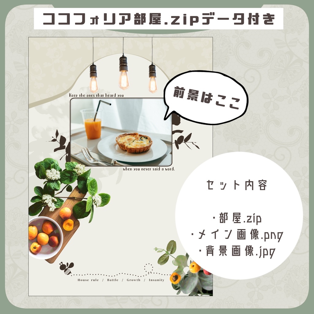 【TRPG】置くだけ簡単!ココフォリア部屋素材 no.7【キッチンな部屋】