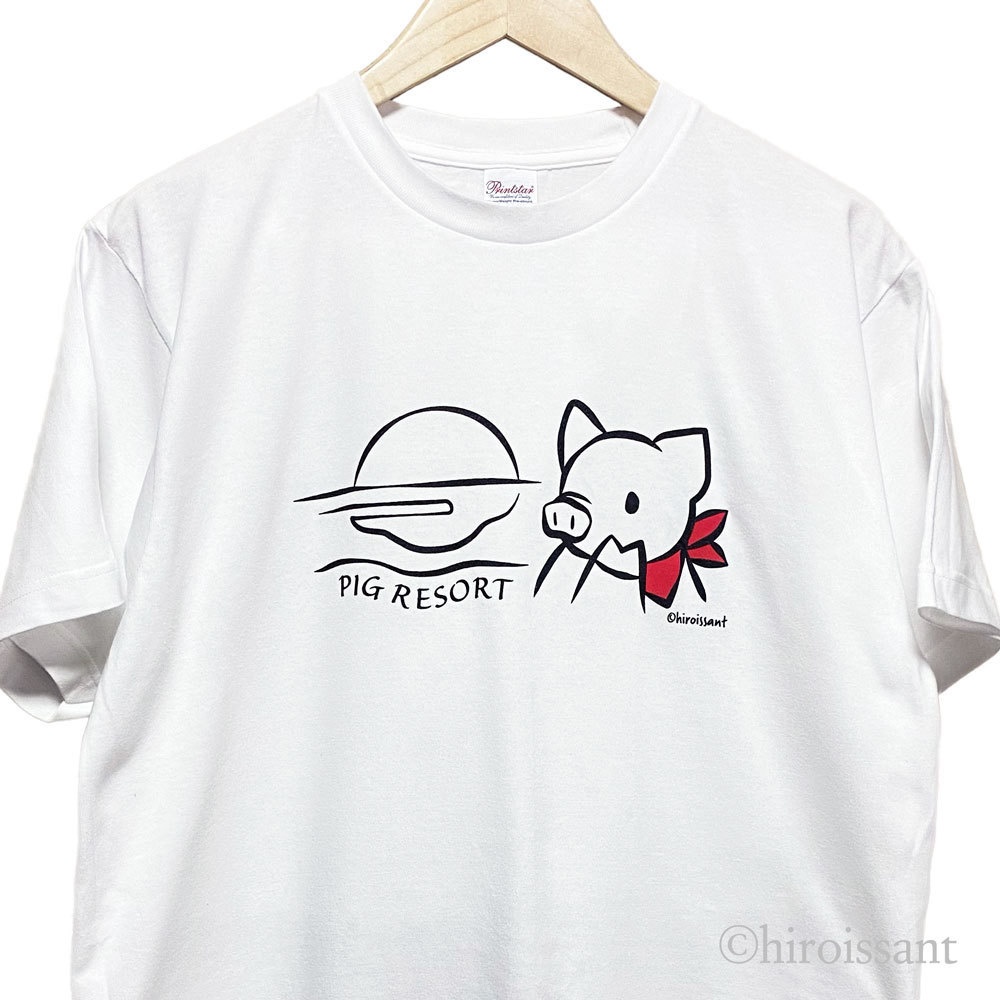 【SALE】ピッグリゾートTシャツ(サンセット)