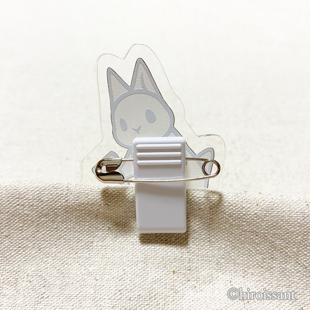 アクリルクリップバッジ(うさぎアイス)