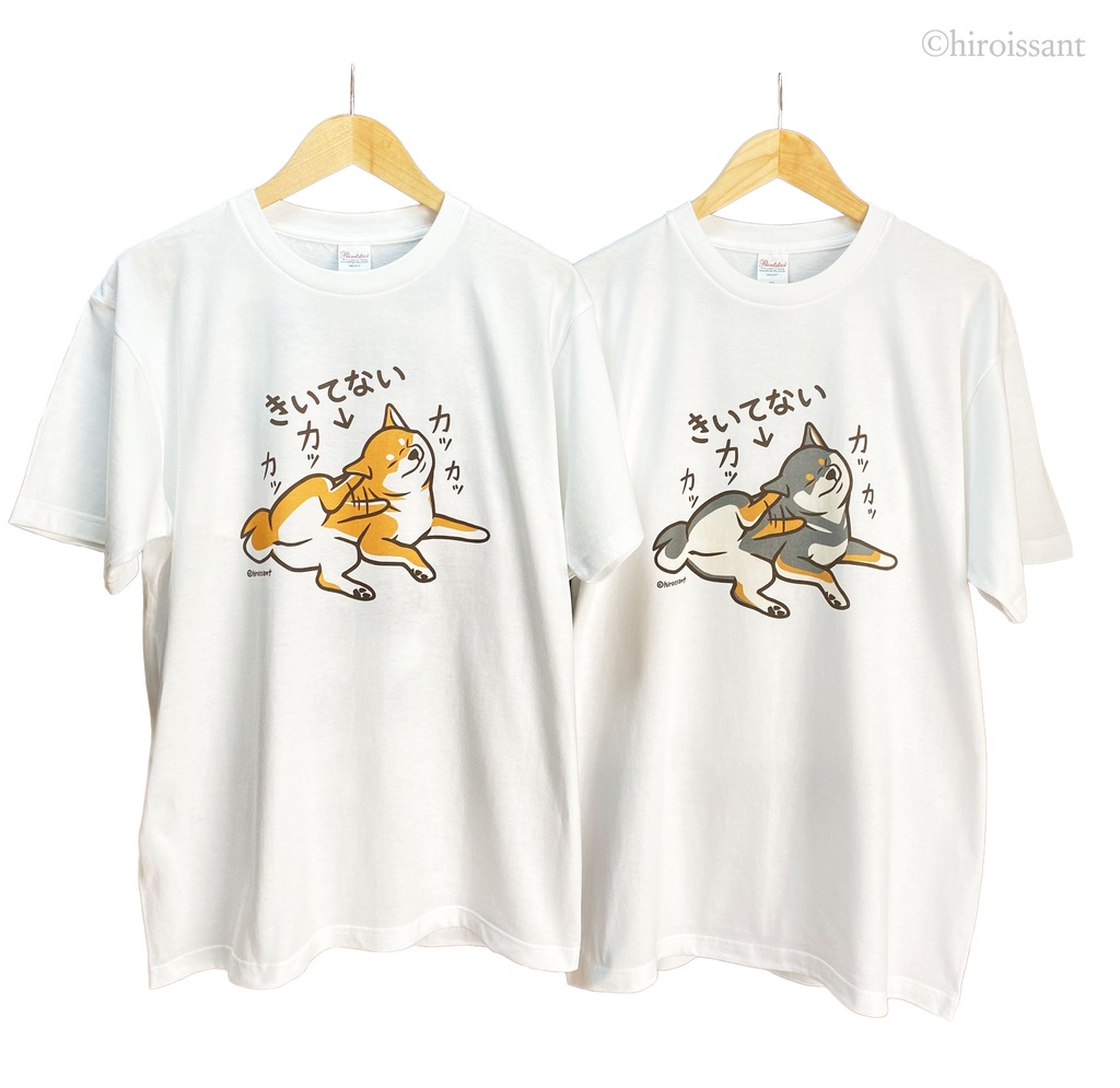 きこえないーぬTシャツ(黒柴)