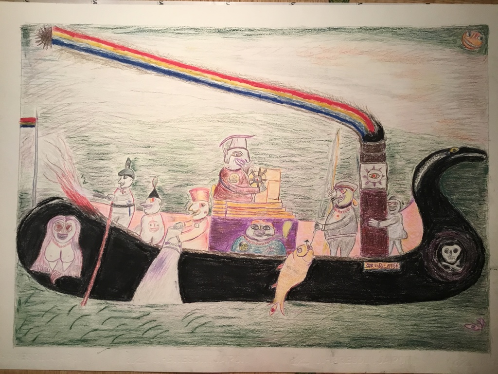 模写絵 ゾンネンシュターン 月の精の航路をいく国家の魔法の船