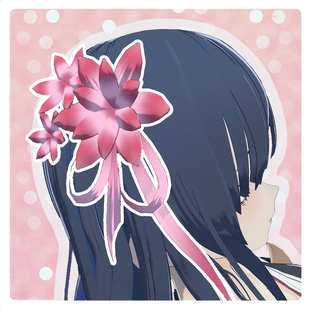 FEmale Flower HAIR ACCESSORY【VRChat】