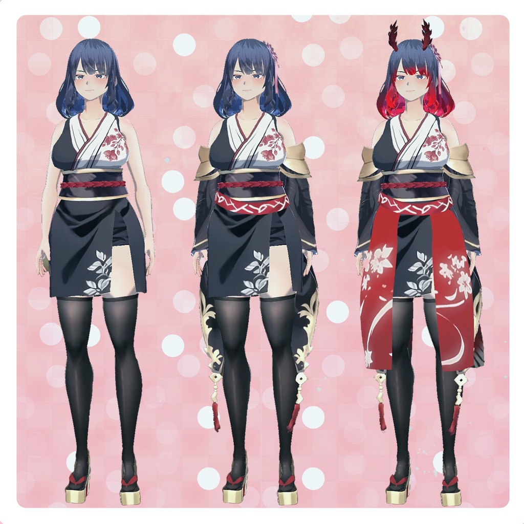 Original 3D model "Aoshi" 【VRChat】