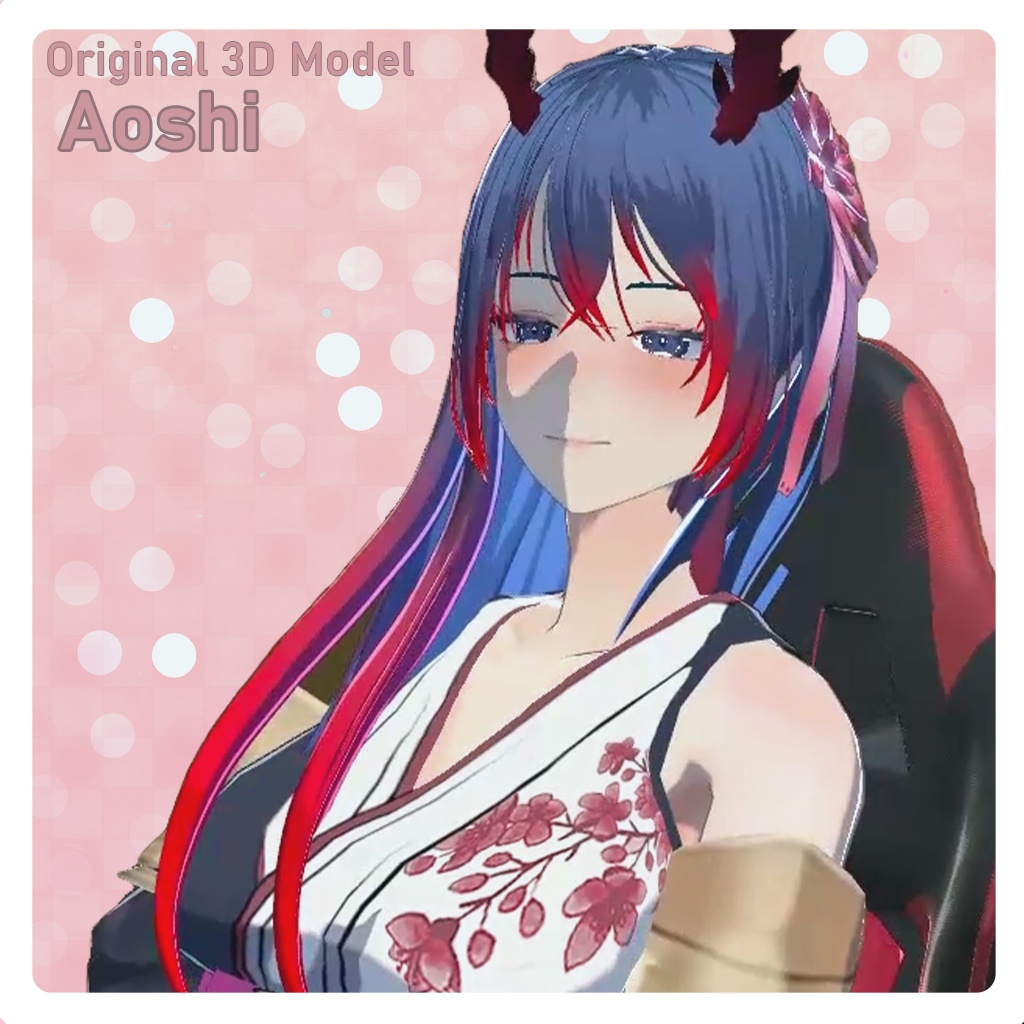 Original 3D model "Aoshi" 【VRChat】