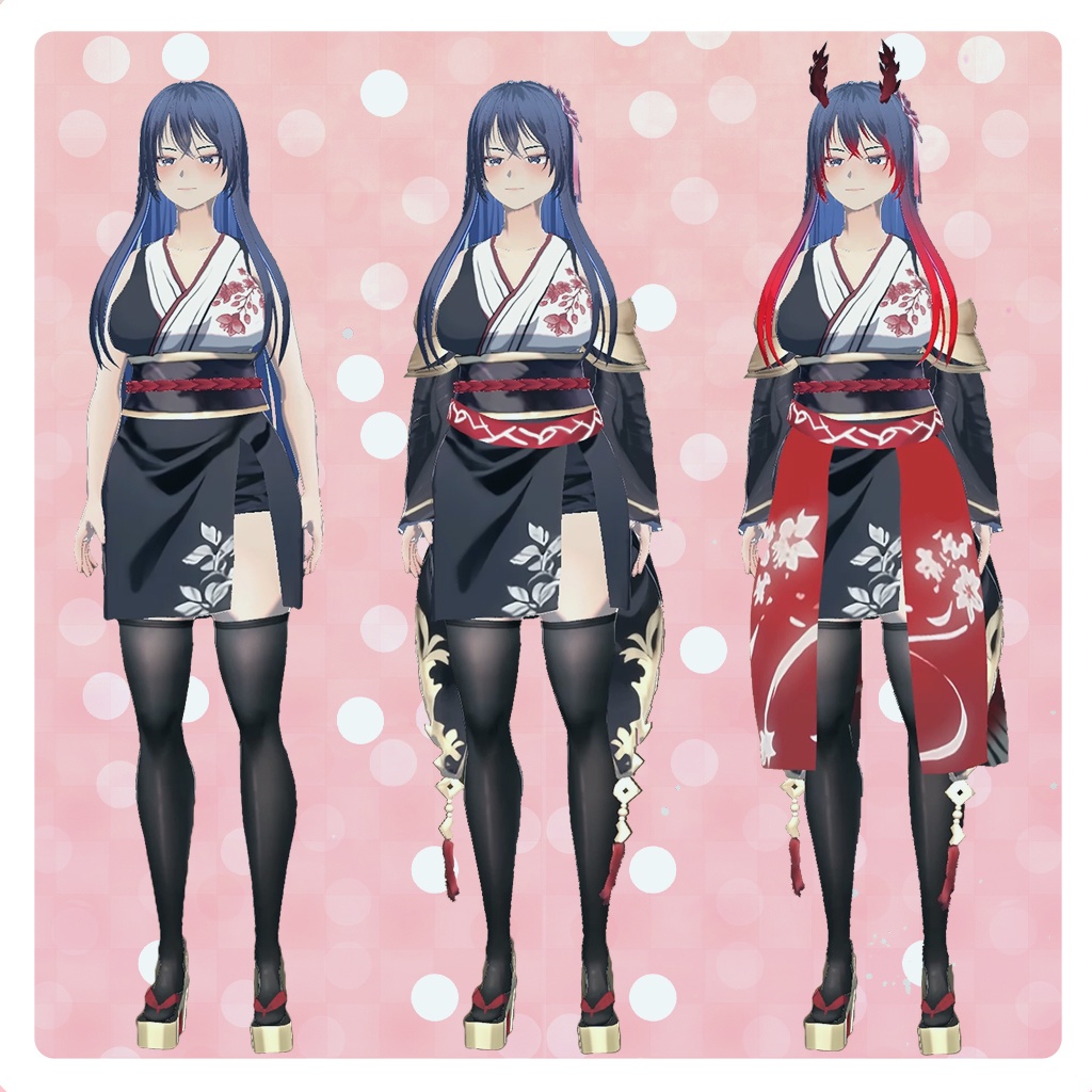 Original 3D model "Aoshi" 【VRChat】