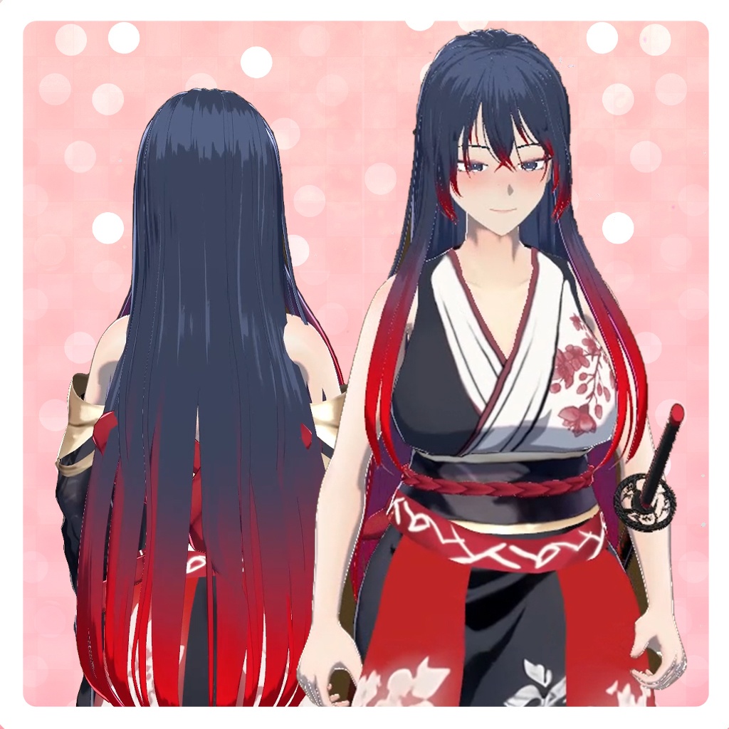 Original 3D model "Aoshi" 【VRChat】