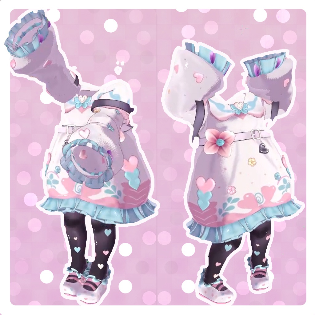 "5 avatar compatible" happy heart dress