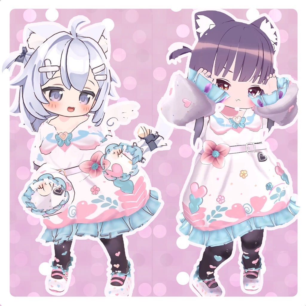 "5 avatar compatible" happy heart dress