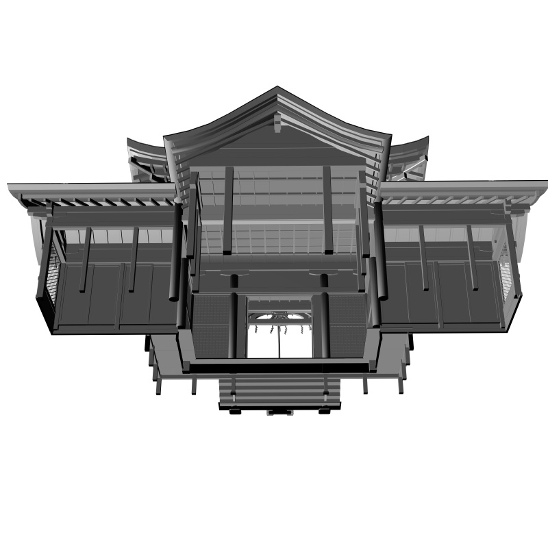 clipstudio用3D 神社(拝殿)