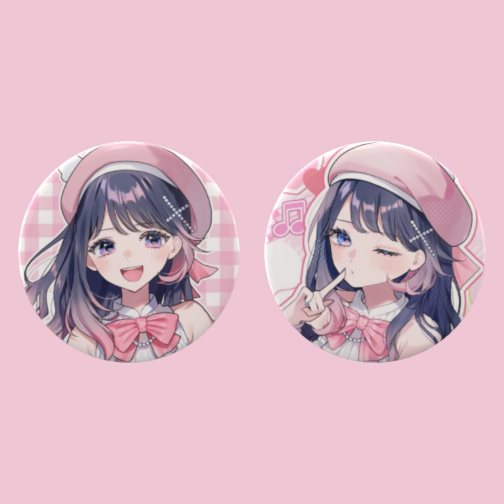 缶バッチ　2種類　暖色