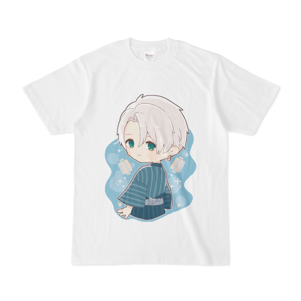 幽鬼ノラク オリジナルTシャツ(白) 浴衣ver