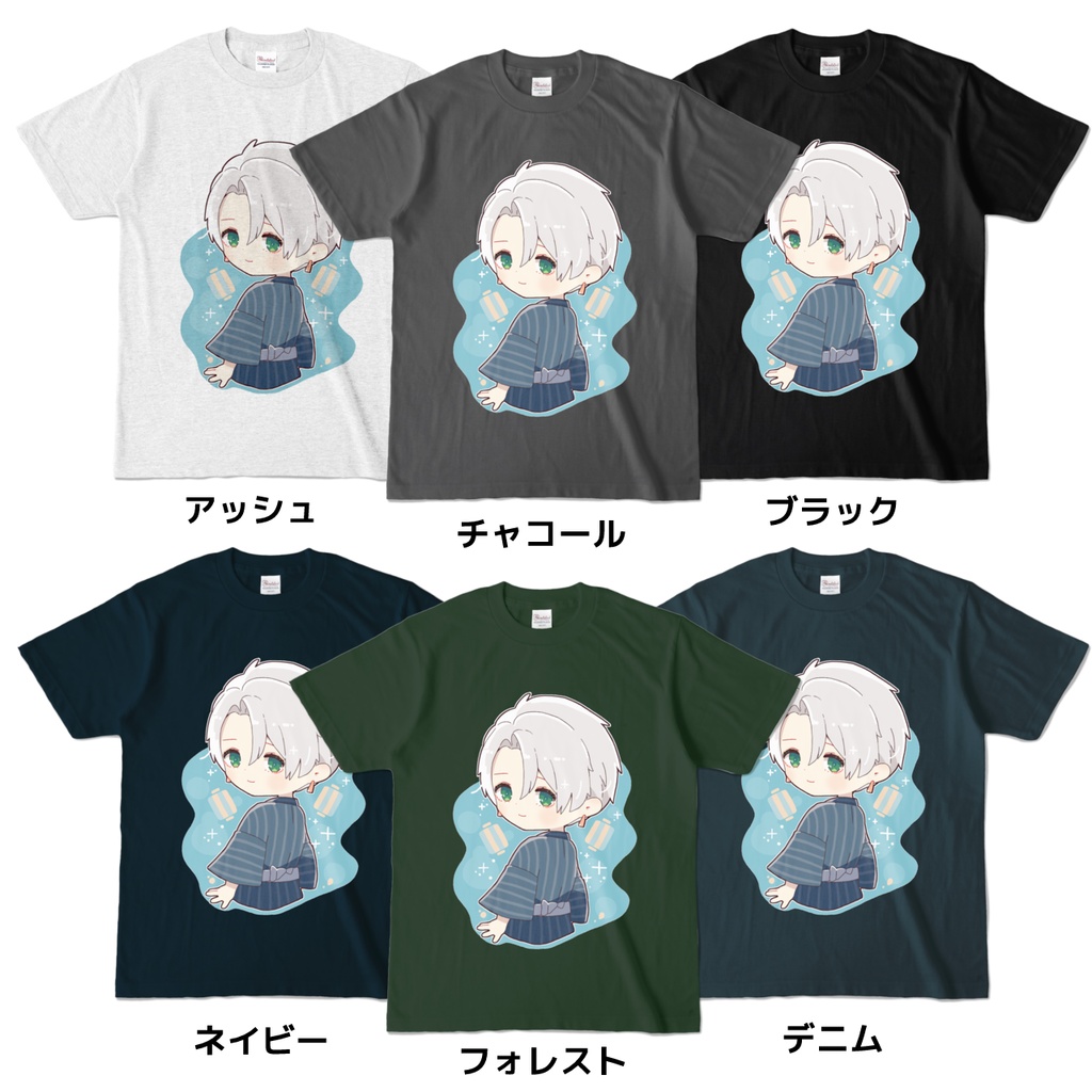 幽鬼ノラク オリジナルTシャツ(カラー) 浴衣ver(昼)