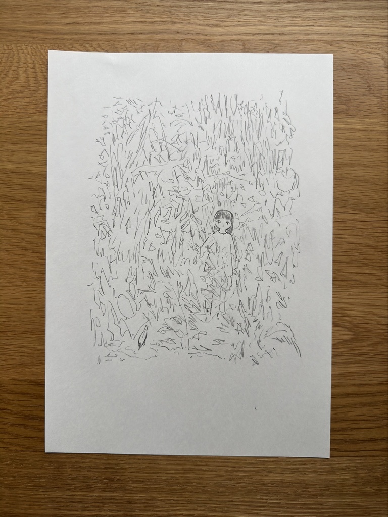 Drawing 03“girl&bird“1.2024