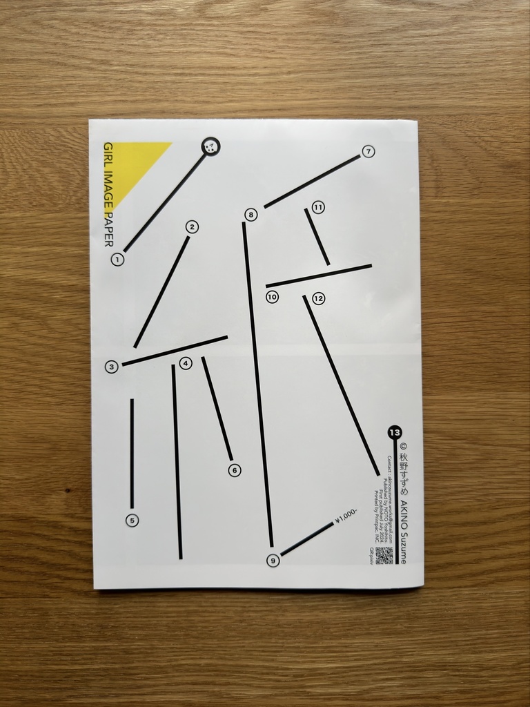《紙》13号 "GIRL IMAGE PAPER" 13